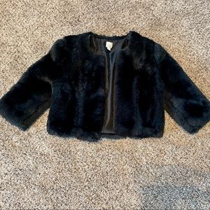 Lauren Conrad faux fur crop coat